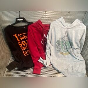 Harry Potter Themed Hoodies - Black, Red, and Gray
